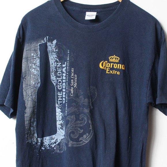 Corona Shirt Mens Blue Beer Mexican Lager Tee - Picture 3 of 9